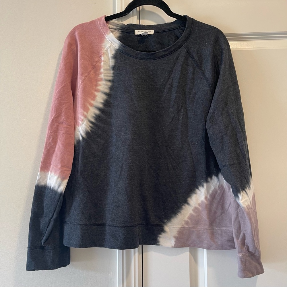 Beachlunchlounge Tie-Dye Long Sleeve Sweatshirt Casual Colorful Women’s Size XL